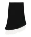 Rotate Birger Christensen Two-layer Chiffon Midi Skirt In Black