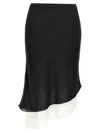 Rotate Birger Christensen Layered Asymmetric Hem Skirt