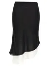 Rotate Birger Christensen Layered Asymmetric Hem Skirt In Multicolor