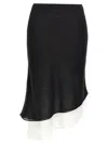 Rotate Birger Christensen Layered Asymmetric Hem Skirt In Multicolor