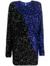 Rotate Birger Christensen Rotate 'billie' Sequined Mini Dress In Blue