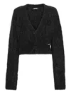 Rotate Birger Christensen V-neck Cardigan In Black