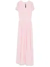 Rotate Birger Christensen Rotate Long Dress With Draped Silhouette In 1011 Fairy Tale