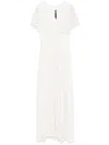 Rotate Birger Christensen V-neck Maxi Dress In White