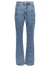 Rotate Birger Christensen Rotate Sunday Womens Medium Blue Denim Regular-fit High-rise Recycled-denim Jeans In Blue