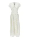 Rotate Birger Christensen Rotate Polka Dot Printed Maxi Dress In White