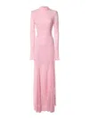 Rotate Birger Christensen Long Pink Lace Dress With Open Back For Special Occasions In Pink