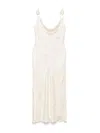 Rotate Birger Christensen Rotate Flowing Floral Maxi Dress With Cowl Neckline And Bow Straps