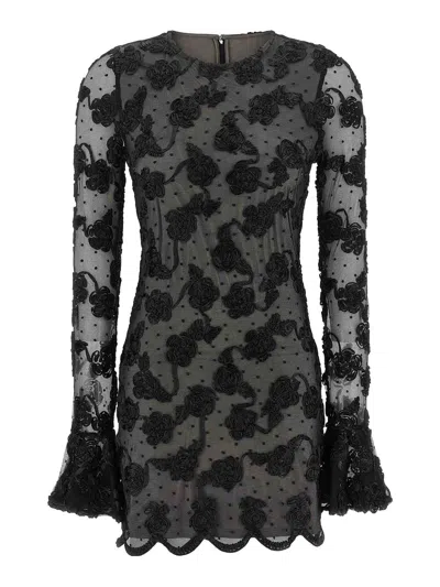 Rotate Birger Christensen Vestido Midi - Negro