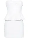 Rotate Birger Christensen Mini Dress With Sequins And Peplum Waist In White