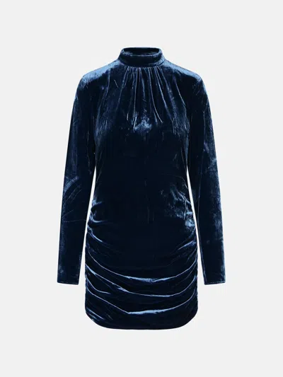 Rotate Birger Christensen 'vilma' Dress In Blue Silk Blend