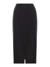 Rotate Birger Christensen Embellished Viscose Blend Maxi Skirt In Black