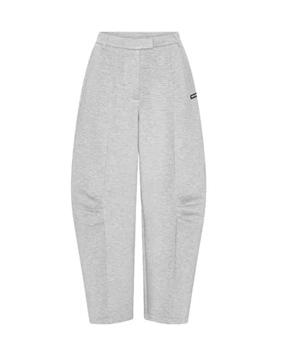 Rotate Birger Christensen Viscose Scuba Cargo Pants In Gray