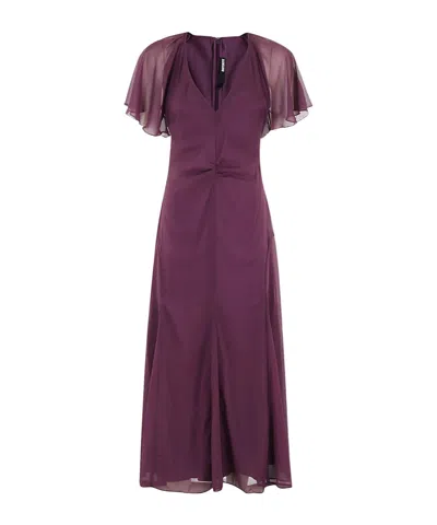 Rotate Birger Christensen V-neck Dress In Purple