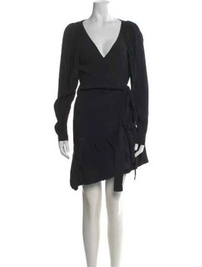 Pre-owned Rotate Birger Christensen V-neck Knee-length Dress In Black