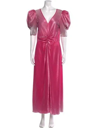 Pre-owned Rotate Birger Christensen V-neck Long Dress