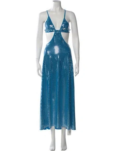 Pre-owned Rotate Birger Christensen V-neck Long Dress