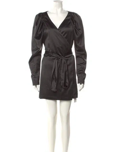 Pre-owned Rotate Birger Christensen V-neck Mini Dress In Gray