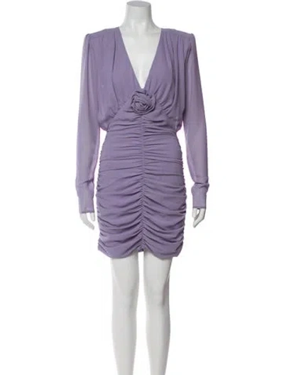 Pre-owned Rotate Birger Christensen V-neck Mini Dress W/ Tags In Blue