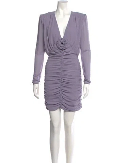 Pre-owned Rotate Birger Christensen V-neck Mini Dress W/ Tags In Purple