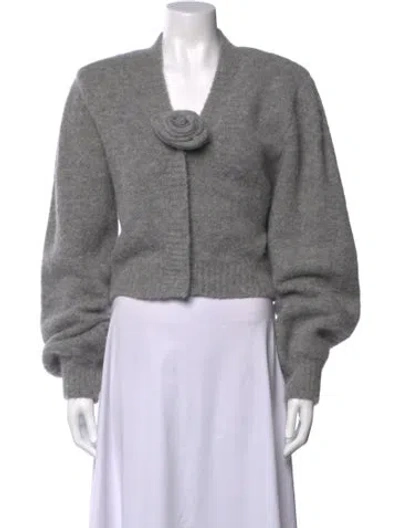 Pre-owned Rotate Birger Christensen V-neck Sweater In Grey