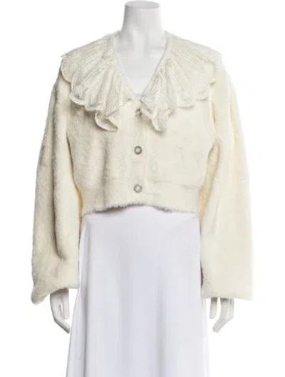 Pre-owned Rotate Birger Christensen V-neck Sweater In Neutral