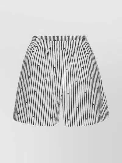ROTATE BIRGER CHRISTENSEN WAISTBAND STRIPED LOGO SHORTS SIDE POCKETS