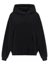 Rotate Birger Christensen Heavy Cotton Sweatshirt With Hood And Pouch Pocket In Black