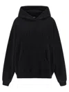 Rotate Birger Christensen Heavy Cotton Sweatshirt With Hood And Pouch Pocket In Black