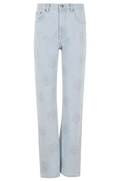 Rotate Birger Christensen Washed Twill Stud Jeans