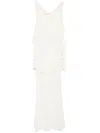 Rotate Birger Christensen Waterfall Maxi Dress In 中性色