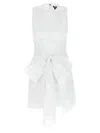 Rotate Birger Christensen Bow Mini Dress In White