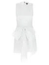 Rotate Birger Christensen Bow Mini Dress In White