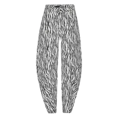 ROTATE BIRGER CHRISTENSEN WHITE  BLACK PANTS