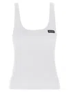 Rotate Birger Christensen White Recycled Cotton Top With Deep Neckline In White