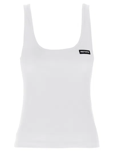 ROTATE BIRGER CHRISTENSEN WHITE LOGO TANK TOP
