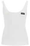 Rotate Birger Christensen White Recycled Cotton Top With Deep Neckline In White