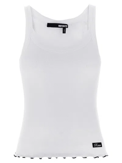 ROTATE BIRGER CHRISTENSEN WHITE RIB TANK TOP