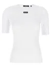 Rotate Birger Christensen Logo-patch Short-sleeve T-shirt In White
