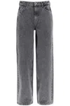 Rotate Birger Christensen Hoch Sitzende Karottenjeans Mit Kristallverzierung In Grey Denim (grey)