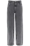Rotate Birger Christensen Hoch Sitzende Karottenjeans Mit Kristallverzierung In Grigio