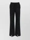 Rotate Birger Christensen Wide Leg Lace-up Joggers With Side Pockets In Black
