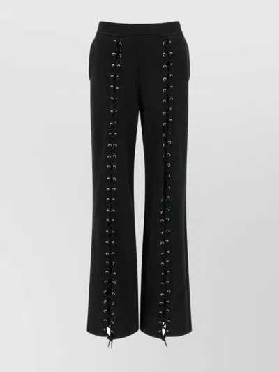 ROTATE BIRGER CHRISTENSEN WIDE LEG LACE-UP JOGGERS WITH SIDE POCKETS