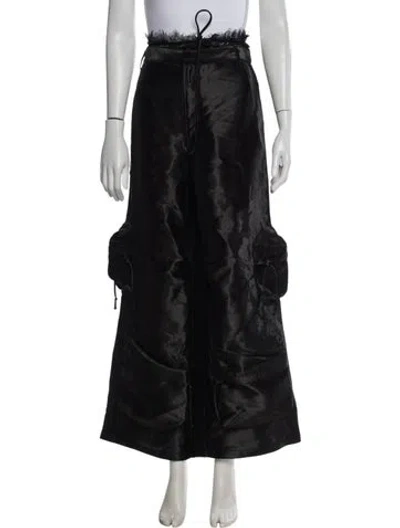 Pre-owned Rotate Birger Christensen Wide Leg Pants In Black