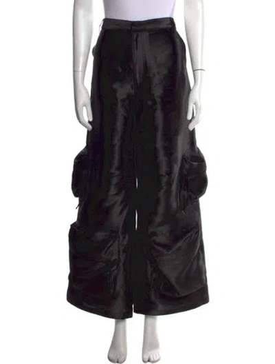 Pre-owned Rotate Birger Christensen Wide Leg Pants In Black