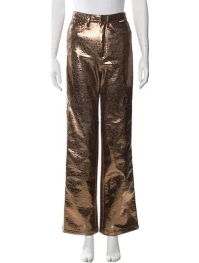 Pre-owned Rotate Birger Christensen Wide Leg Pants In Brown