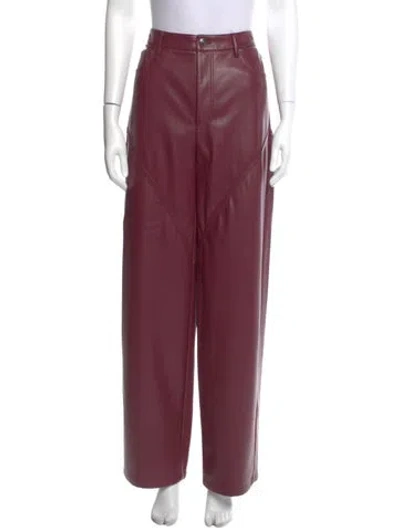 Pre-owned Rotate Birger Christensen Wide Leg Pants In Burgundy