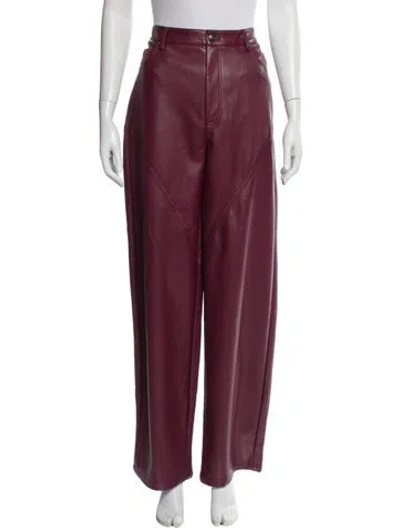 Pre-owned Rotate Birger Christensen Wide Leg Pants In Burgundy
