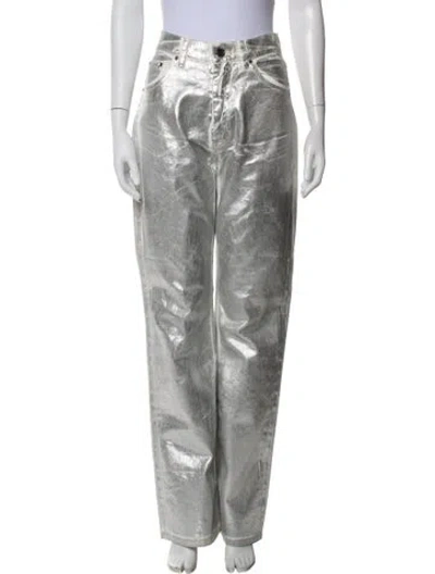 Pre-owned Rotate Birger Christensen Wide Leg Pants In Gray