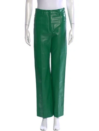 Pre-owned Rotate Birger Christensen Wide Leg Pants In Green